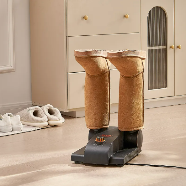 Shoe dryer tubes extended into winter boots